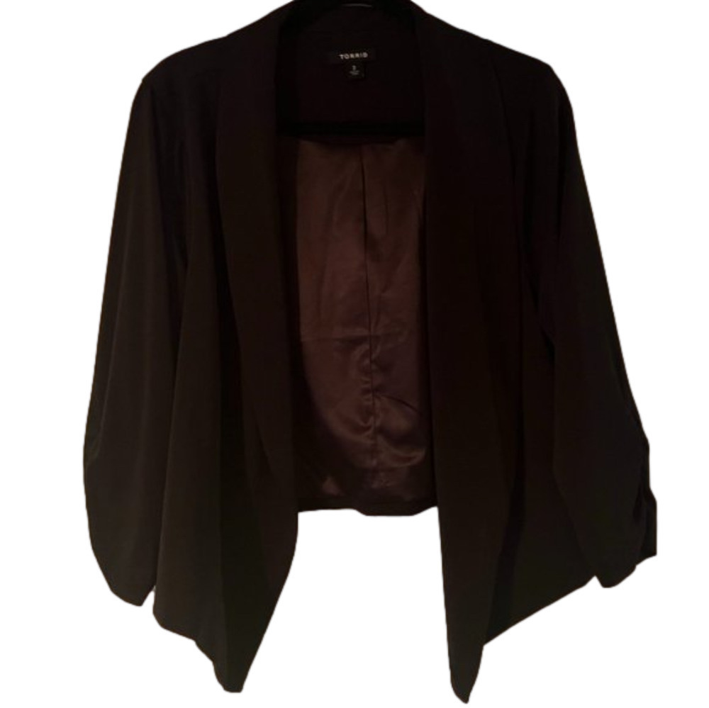 Nwot - Torrid Size 2 Studio Luxe Woven Open Front Blazer